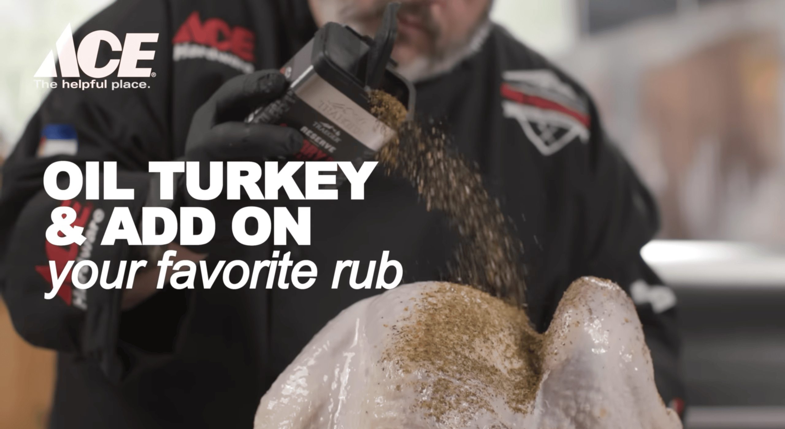 Oil the turkey and add rub