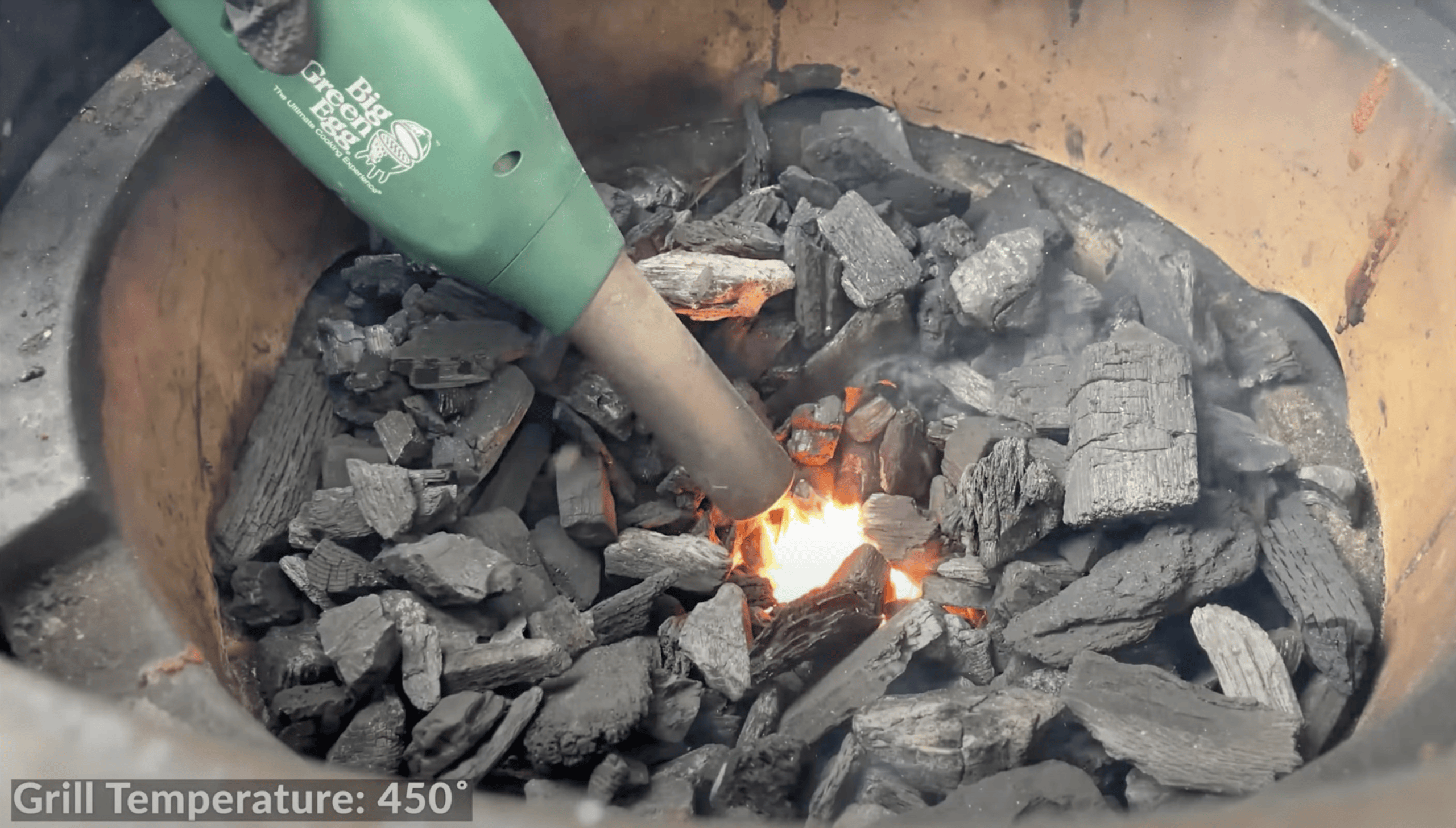 Heat charcoal grill to 450 degrees