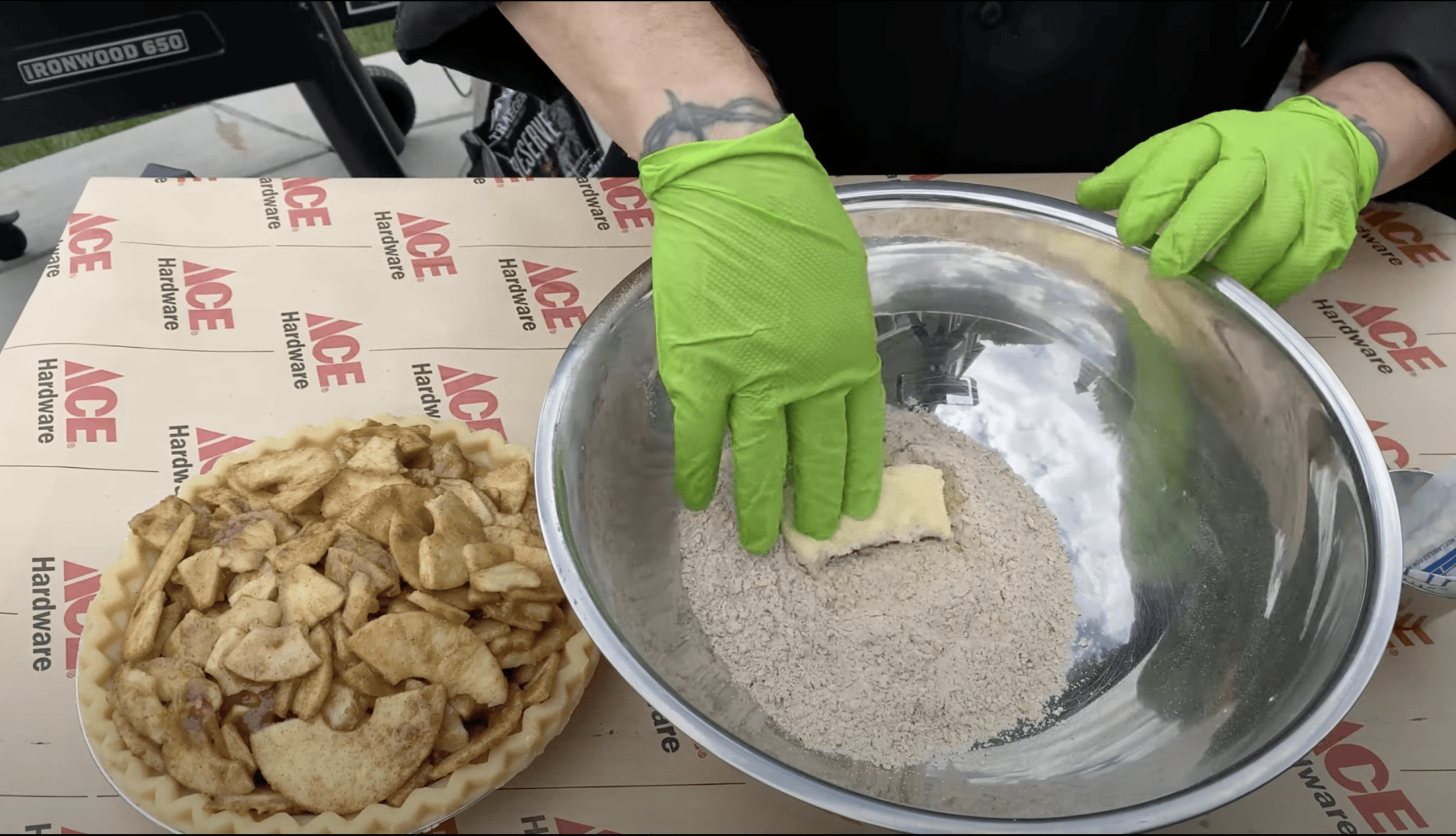 Apple crisp topping and butter