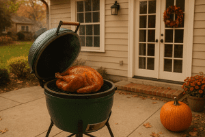 Grilled Turkey on a Big Green Egg Grill