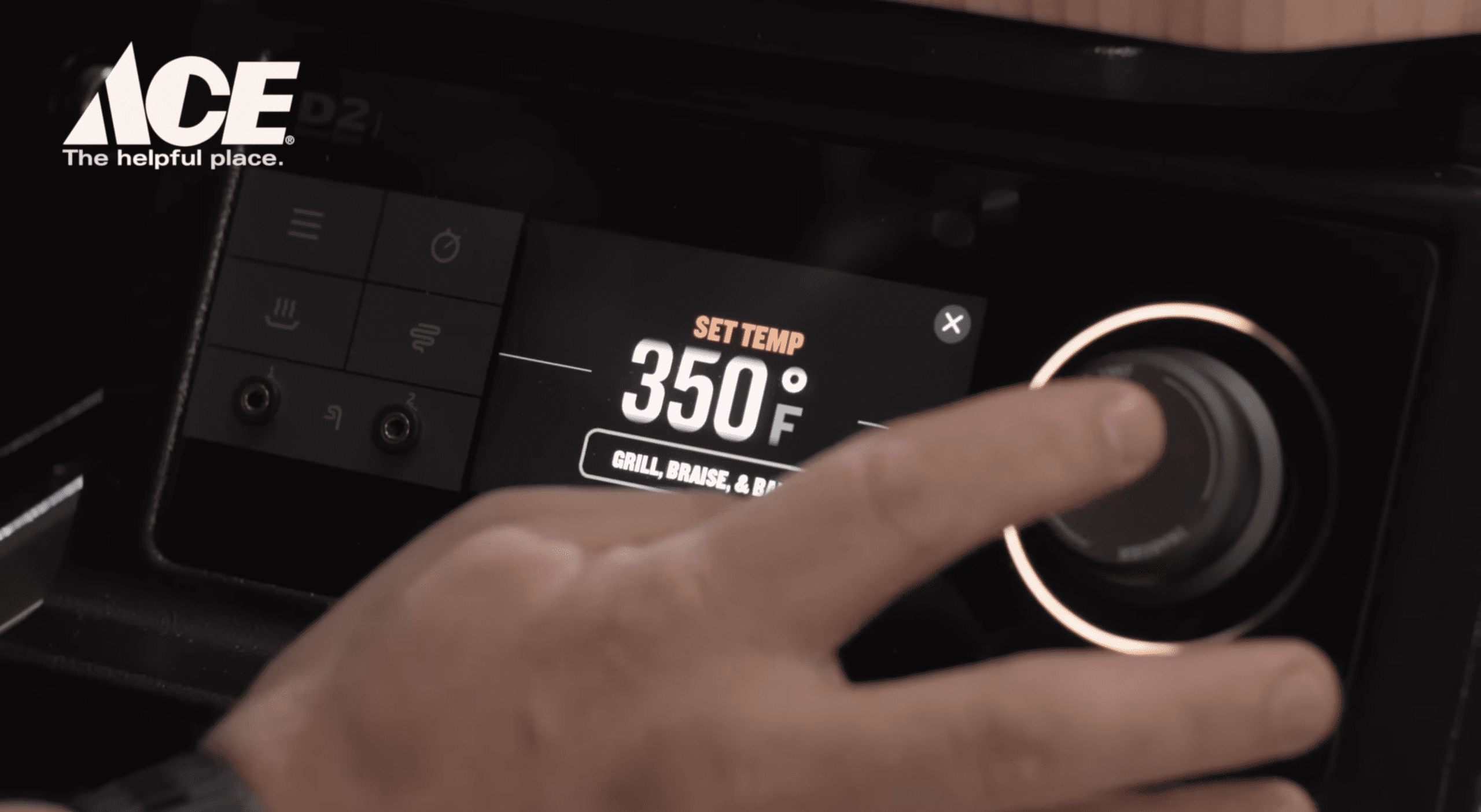 Temperature set to 350 degrees