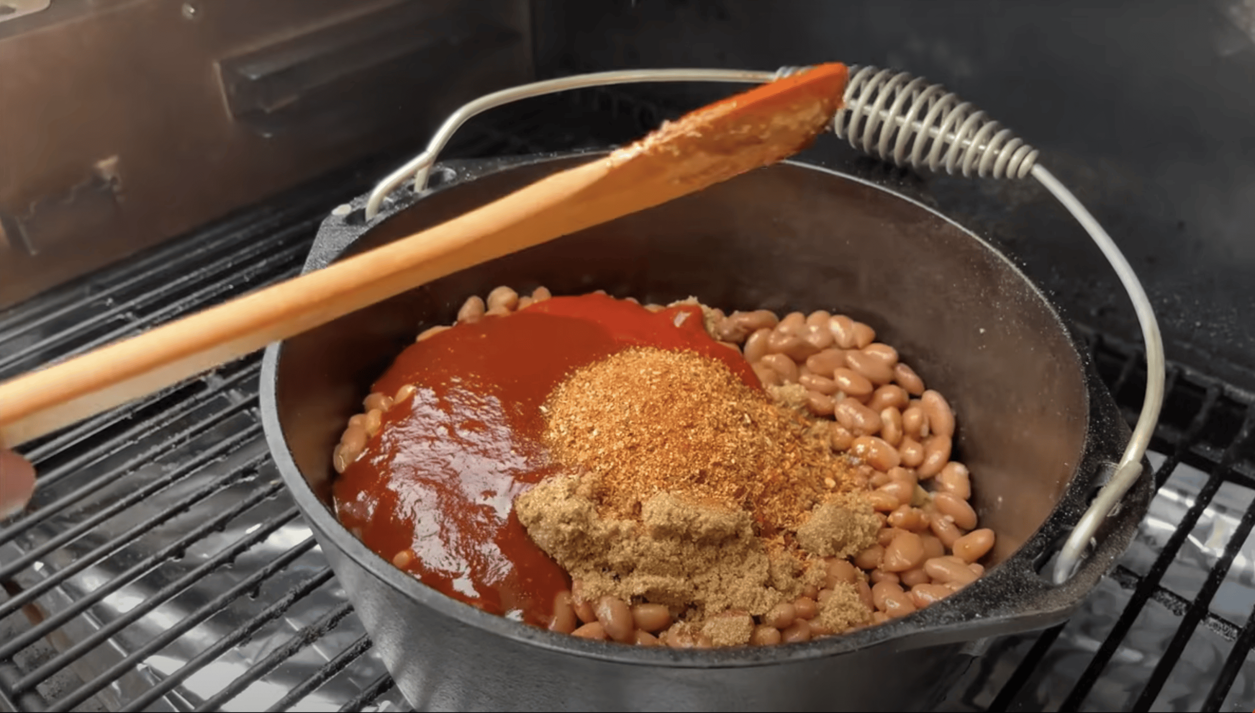 Stir ingredients in Dutch oven