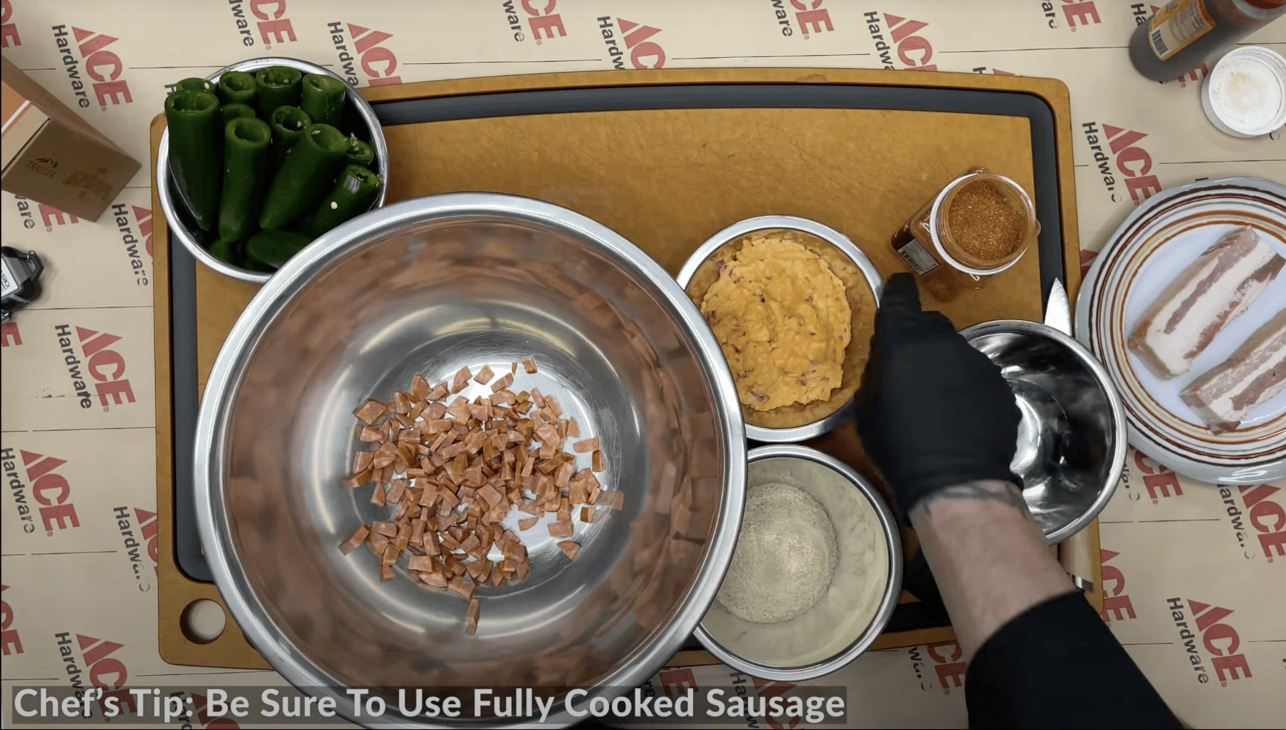 Mix the filling ingredients in a bowl