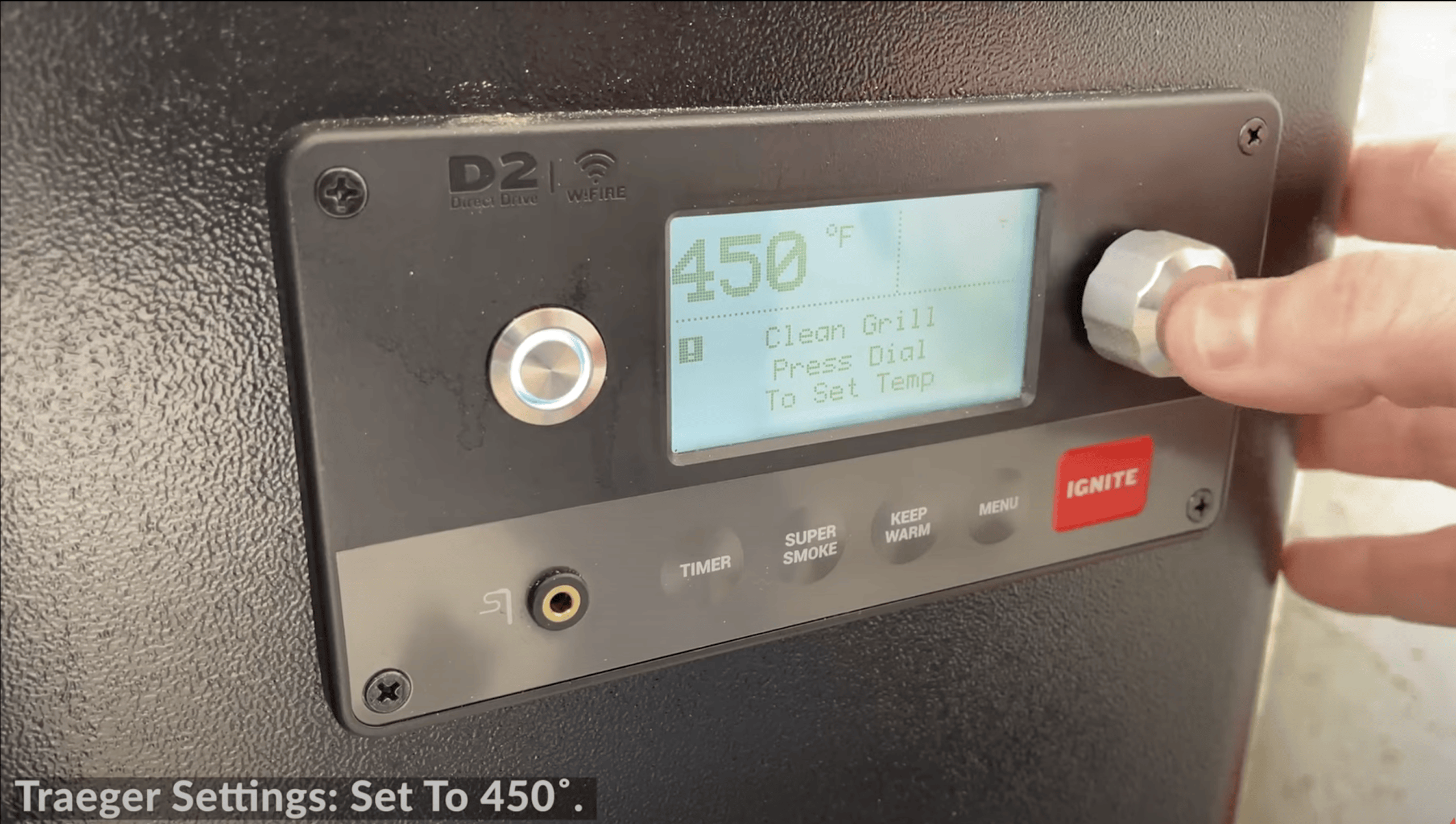 Set Traeger® grill to 450 degrees