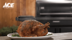 Turkey on serving platter