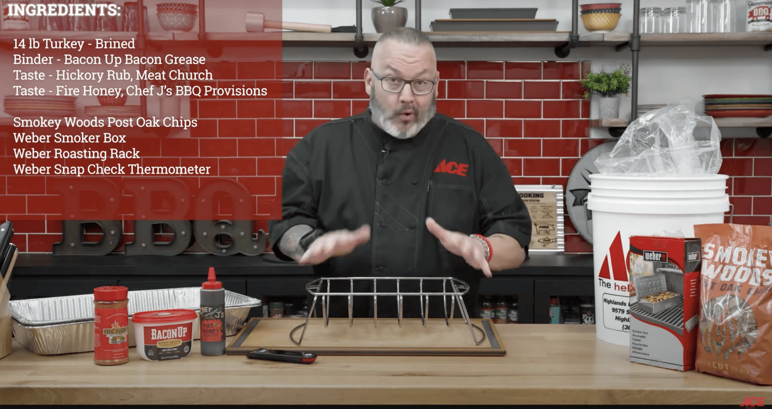 Ingredients for grilling turkey