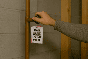 Main water shutoff valve of home